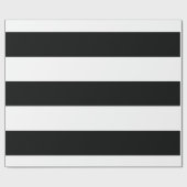 Striped (zwart-wit) | Horizontaal)  Cadeaupapier (Vlak)