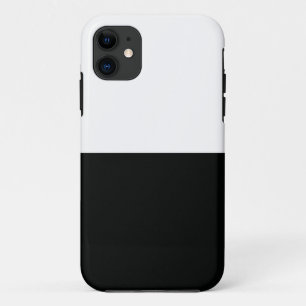 Striped (zwart-wit) Horizontaal) iPhone 11 Hoesje