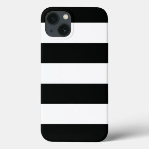 Striped (zwart-wit) Horizontaal) Case-Mate iPhone Case