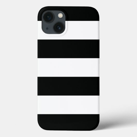 Striped (zwart-wit) | Horizontaal) Case-Mate iPhone Case (Achterkant)