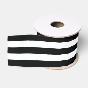 Striped (zwart-wit)   Horizontaal)  Grosgrain Lint