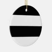 Striped (zwart-wit) | Horizontaal)  Keramisch Ornament (Rechts)