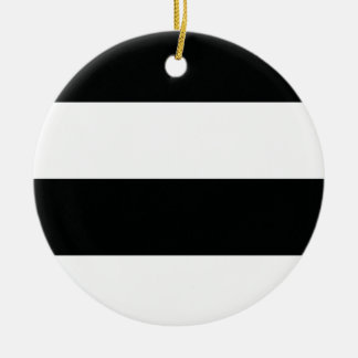 Striped (zwart-wit) | Horizontaal) Keramisch Ornament