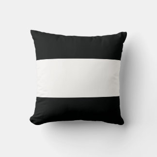 Striped (zwart-wit) | Horizontaal)  Kussen