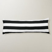 Striped (zwart-wit) | Horizontaal) Lichaamskussen (Achterkant)
