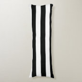 Striped (zwart-wit) | Horizontaal) Lichaamskussen (Voorkant Verticaal)