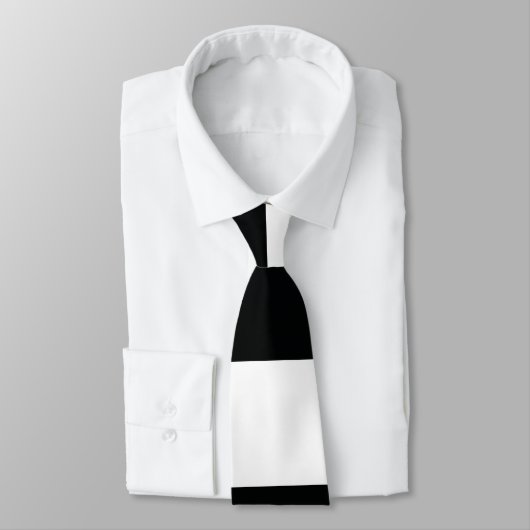 Striped (zwart-wit) | Horizontaal)  Stropdas (Gebonden)