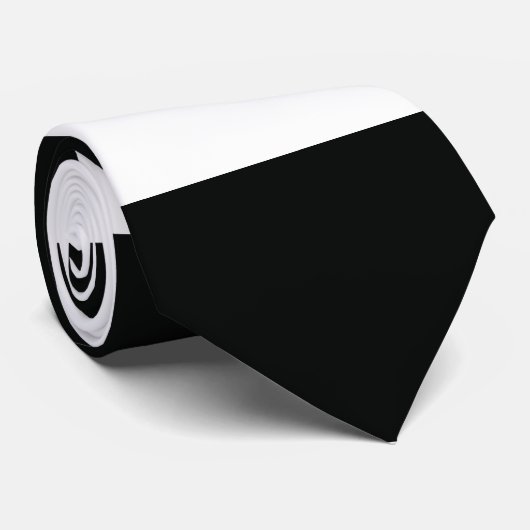 Striped (zwart-wit) | Horizontaal) Stropdas (Opgerold)