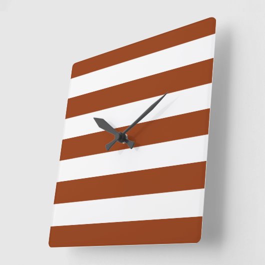 STRIPEN verstelbaar bruin Vierkante Klok (Hoek)