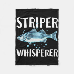 Striper Fluisteraar Visser Visverzorger Visliefheb Fleece Deken