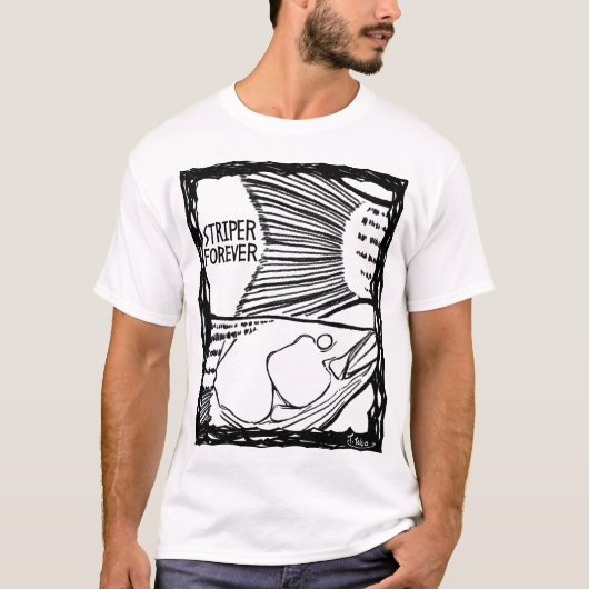 STRIPER FOREVER! mono(Fish Forever series 011) T-shirt (Voorkant)