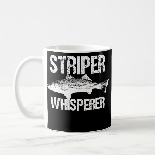 Striper Whisperer Cool Bass Fly Fishing Fish Koffiemok (Links)