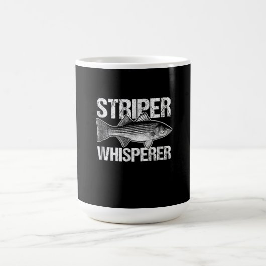 Striper Whisperer Vist Lover Gift Koffiemok (Center)