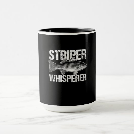  Striper Whisperer Vist Lover Gift Mok (Midden)