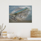 Striper Xpert Surf Slapper Antiek Vist Lure de Poster (Keuken)