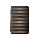 STRIPES1 ZWARTE MARBLE & BRONZE METAL BADMAT (Voorkant Verticaal)