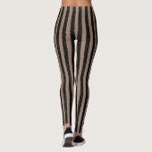 STRIPES1 ZWARTE MARBLE & BROWN COLOCIL PENCIL LEGGINGS (Achterkant)