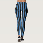 STRIPES1 ZWARTE MARBLE EN BLAUW COLORED PENCIL LEGGINGS (Achterkant)