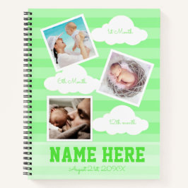 Stripes 1e verjaardag Baby Milestone Guest Book Notitieboek