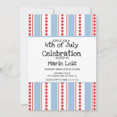 Stripes 4 juli Groot Saarblauw Kaart (Voorkant)