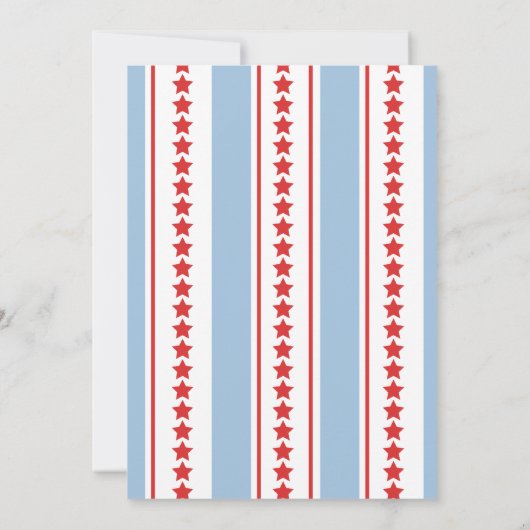 Stripes 4 juli Groot Saarblauw Kaart (Achterkant)