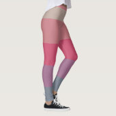 Stripes, 5 kleuren, grijs Paars roze beige, monogr Leggings (Rechts)