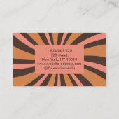 Stripes 70s Swirl Retro-kleuren Visitekaartje (Achterkant)