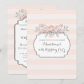 Stripes 80e verjaardag van uitnodigingen (Voorkant / Achterkant)