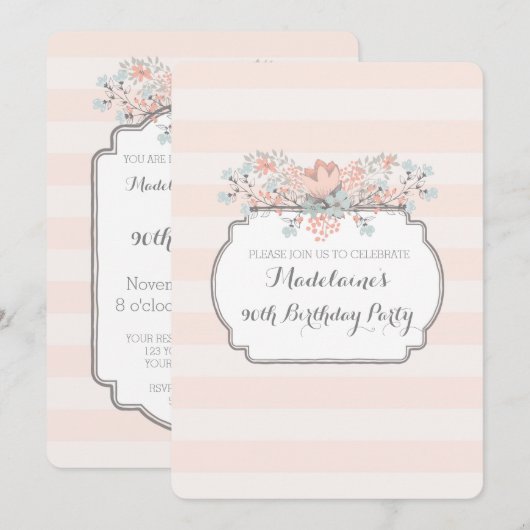  Stripes 90ste verjaardagsfeestje Kaart (Voorkant / Achterkant)