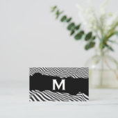 Stripes Abstract | Visitekaartje met een Torn-effe (Staand voorkant)