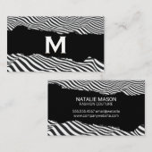 Stripes Abstract | Visitekaartje met een Torn-effe (Voorkant / Achterkant)