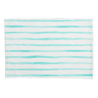 Stripes Alive Turquoise Blauwe Aquarel Kussenhoes