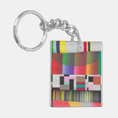 stripes and curves collage sleutelhanger (Voorkant Links)