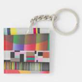 stripes and curves collage sleutelhanger (Achterkant)