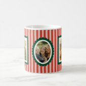 Stripes and Scallops Holiday Photo Mug Koffiemok (Center)