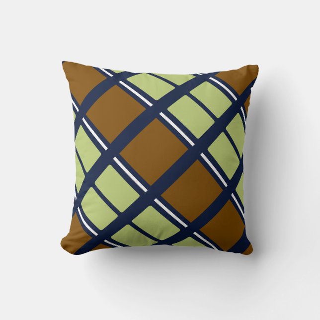 Stripes and squares preppy cushion kussen (Voorkant)