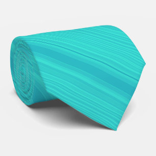 Stripes - Aqua Turquoise Cyan Blue Stropdas