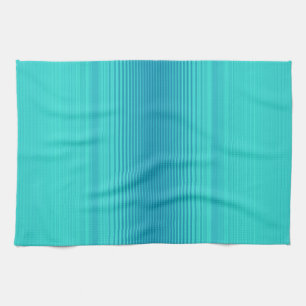 Stripes - Aqua Turquoise Cyan Blue Theedoek