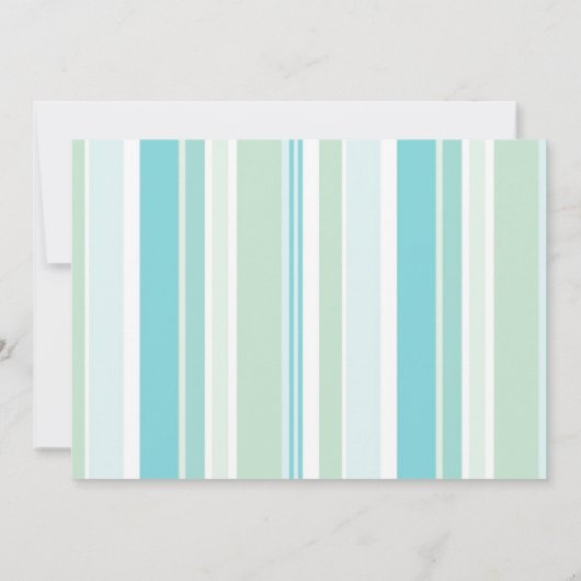Stripes Baby shower Invitation (CA) Kaart (Achterkant)