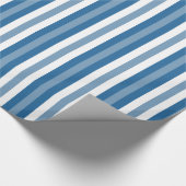 Stripes Background Blue en White Cadeaupapier (Hoek)