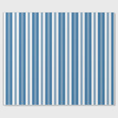 Stripes Background Blue en White Cadeaupapier (Vlak)