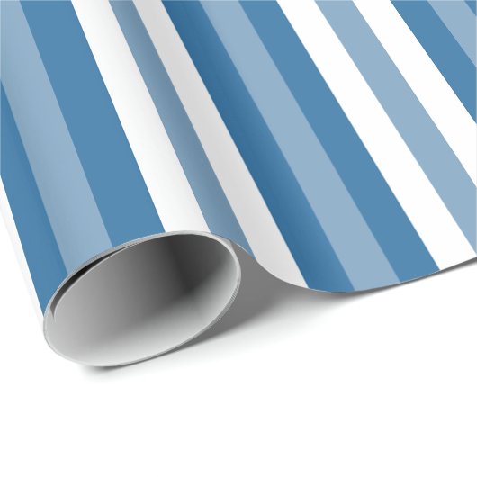Stripes Background Blue en White Cadeaupapier (Rol Hoek)