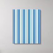 Stripes Background Blue en White Canvas Afdruk (Voorkant)