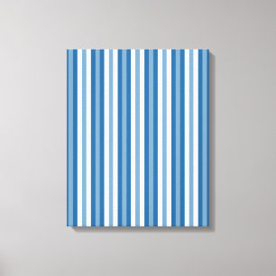 Stripes Background Blue en White Canvas Afdruk