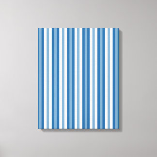 Stripes Background Blue en White Canvas Afdruk