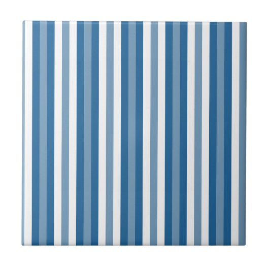 Stripes Background Blue en White Tegeltje (Voorkant)