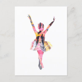 Stripes ballerina briefkaart