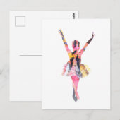 Stripes ballerina briefkaart (Voorkant / Achterkant)