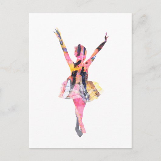 Stripes ballerina briefkaart (Voorkant)