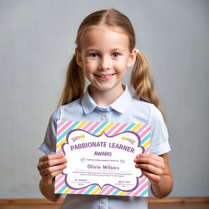 Stripes Bewerkbare Grappige Klaslokaal Award
